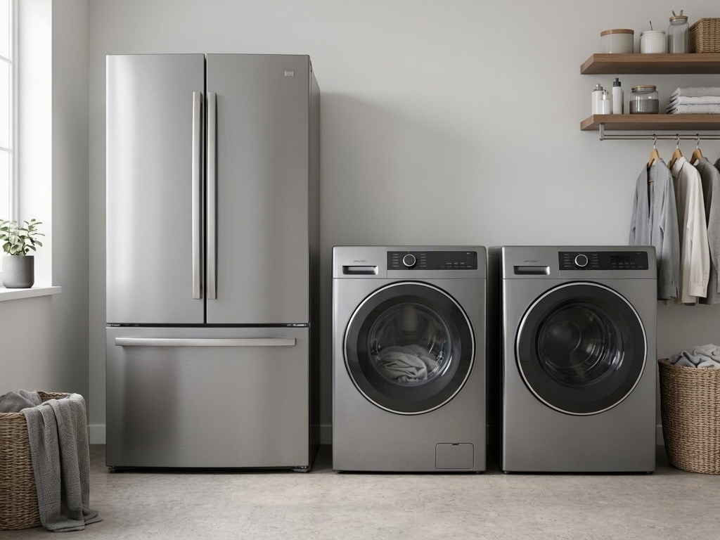Illustration of home appliances in Houston and Galena Park, not a photo of a listed shop